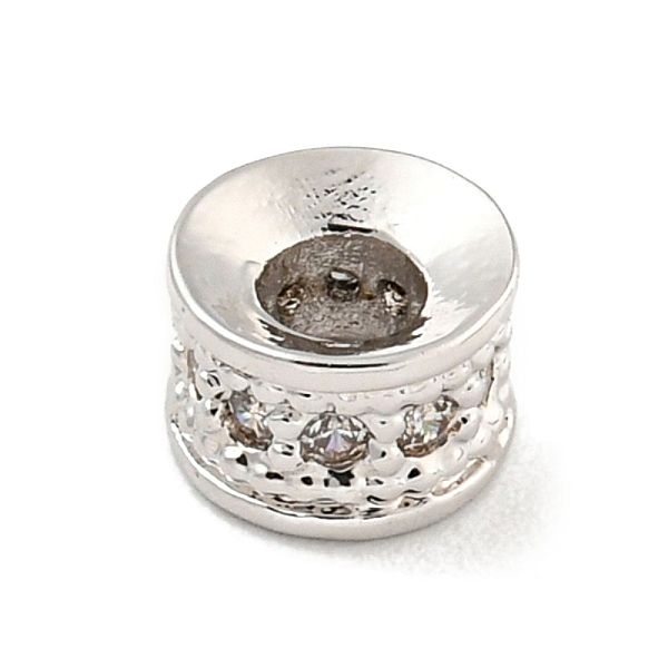 PandaHall Brass Micro Pave Clear Cubic Zirconia Beads, Flat Round, Platinum, 6x4mm, Hole: 2.8mm Brass+Cubic Zirconia Flat Round Clear
PandaHall Brass Micro Pave Clear Cubic Zirconia Beads, Flat Round, Platinum, 6x4mm, Hole: 2.8mm Brass+Cubic Zirconia Flat Round Clear