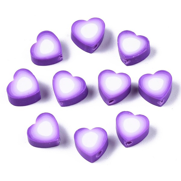 PandaHall Handmade Polymer Clay Beads, Heart, Dark Orchid, 9x9~10x4~5mm, Hole: 1.5mm Polymer Clay Heart
PandaHall Handmade Polymer Clay Beads, Heart, Dark Orchid, 9x9~10x4~5mm, Hole: 1.5mm Polymer Clay Heart