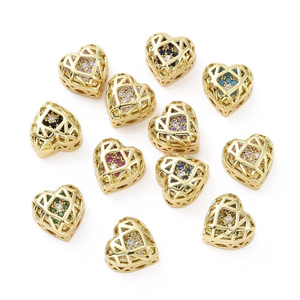 PandaHall Eco-friendly Brass Cubic Zirconia Multi-Strand Links, Nickel Free, Cadmium Free & Lead Free, Heart, Golden, Mixed Color..., Multicolor
PandaHall Eco-friendly Brass Cubic Zirconia Multi-Strand Links, Nickel Free, Cadmium Free & Lead Free, Heart, Golden, Mixed Color..., Multicolor