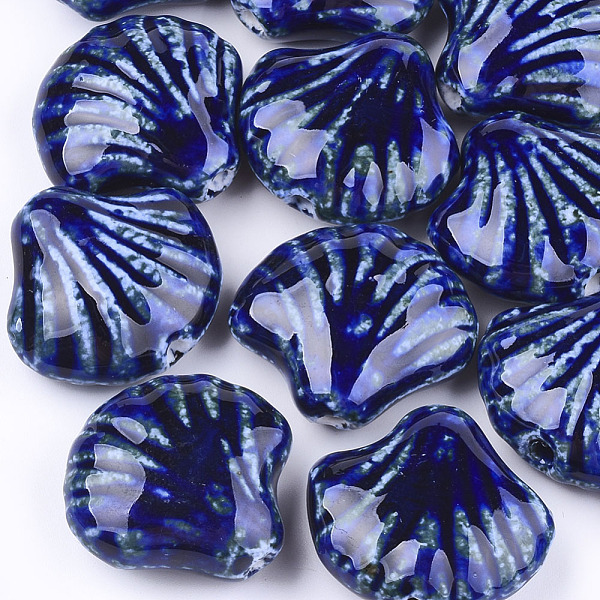 PandaHall Handmade Porcelain Beads, Fancy Antique Glazed Porcelain, Shell, Blue, 28~29x32~33x12.5~14mm, Hole: 3~3.5mm Porcelain Shell Shape...
PandaHall Handmade Porcelain Beads, Fancy Antique Glazed Porcelain, Shell, Blue, 28~29x32~33x12.5~14mm, Hole: 3~3.5mm Porcelain Shell Shape...