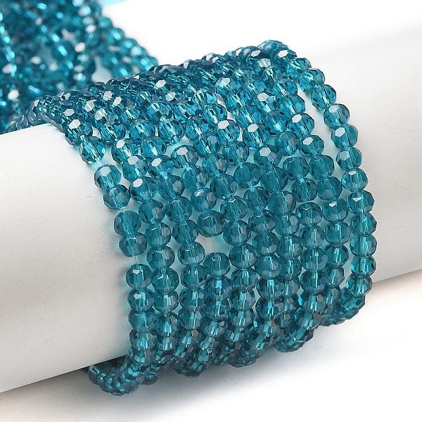 PandaHall Transparent Glass Beads Strands, Faceted(32 Facets), Round, Dark Turquoise, 3~3.5mm, Hole: 0.6mm, about 163~166pcs/strand, 50~51cm...
PandaHall Transparent Glass Beads Strands, Faceted(32 Facets), Round, Dark Turquoise, 3~3.5mm, Hole: 0.6mm, about 163~166pcs/strand, 50~51cm...