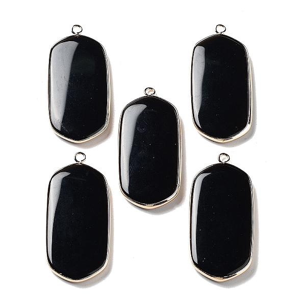 PandaHall Natural Obsidian Pendants, Light Gold Plated Brass Rectangle Charms, 47~48x22~22.5x4~4.5mm, Hole: 2mm Obsidian Rectangle
PandaHall Natural Obsidian Pendants, Light Gold Plated Brass Rectangle Charms, 47~48x22~22.5x4~4.5mm, Hole: 2mm Obsidian Rectangle