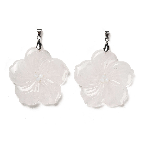 PandaHall Natural Quartz Crystal Pendants, Rock Crystal Pendants, Flower Charms, with Platinum Plated Iron Snap on Bails, 46x47.5x7.5mm...
PandaHall Natural Quartz Crystal Pendants, Rock Crystal Pendants, Flower Charms, with Platinum Plated Iron Snap on Bails, 46x47.5x7.5mm...