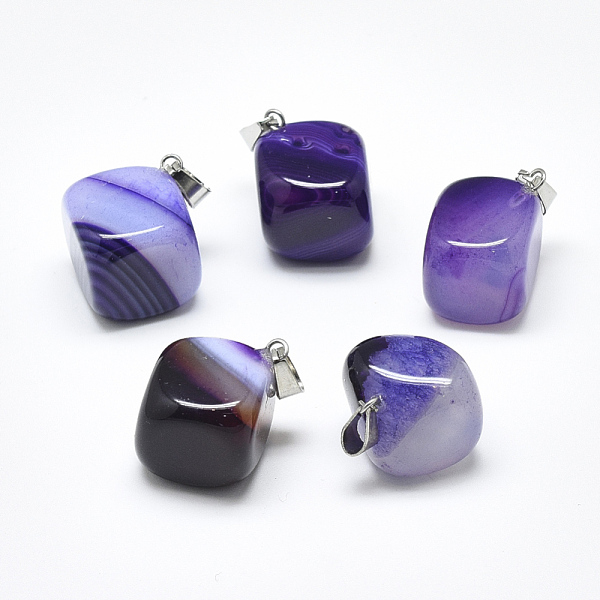 PandaHall Natural Banded Agate/Striped Agate Pendants, Dyed, with Stainless Steel Snap On Bails, Cube, Stainless Steel Color, Medium Slate..., Purple
PandaHall Natural Banded Agate/Striped Agate Pendants, Dyed, with Stainless Steel Snap On Bails, Cube, Stainless Steel Color, Medium Slate..., Purple