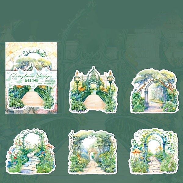 PandaHall 10Pcs Fairyland Bridge Paper Self-Adhesive Stickers, for DIY Photo Album Diary Scrapbook Decoration, Sea Green, 109x170x3mm...
PandaHall 10Pcs Fairyland Bridge Paper Self-Adhesive Stickers, for DIY Photo Album Diary Scrapbook Decoration, Sea Green, 109x170x3mm...