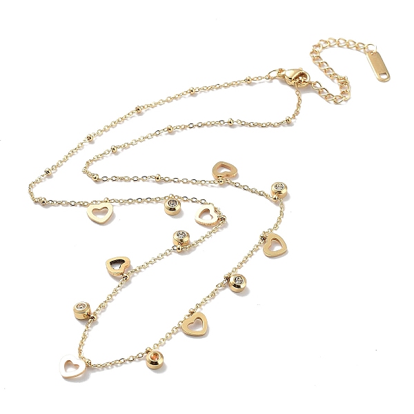PandaHall Vacuum Plating Golden 304 Stainless Steel Bib Necklace with Rhinestone, Long-Lasting Plated, Heart, 16.14 inch(41cm), Pendants...
PandaHall Vacuum Plating Golden 304 Stainless Steel Bib Necklace with Rhinestone, Long-Lasting Plated, Heart, 16.14 inch(41cm), Pendants...