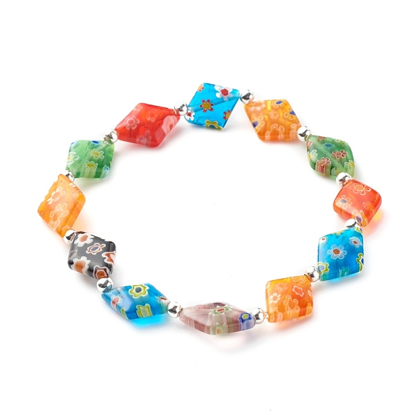 PandaHall Handmade Millefiori Lampwork Beads Stretch Bracelet for Teen Girl Women Gift, Cute Rhombus Beads Bracelet, Colorful, Inner...
PandaHall Handmade Millefiori Lampwork Beads Stretch Bracelet for Teen Girl Women Gift, Cute Rhombus Beads Bracelet, Colorful, Inner...