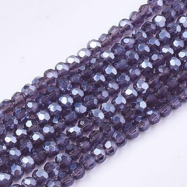 PandaHall Electroplate Glass Beads Strands, Pearl Luster Plated, Faceted, Rondelle, Indigo, 2.5~3x2~2.5mm, Hole: 0.6mm, about 196pcs/strand..., Purple
PandaHall Electroplate Glass Beads Strands, Pearl Luster Plated, Faceted, Rondelle, Indigo, 2.5~3x2~2.5mm, Hole: 0.6mm, about 196pcs/strand..., Purple