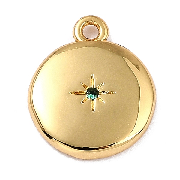 PandaHall Brass Micro Pave Cubic Zirconia Charms, Long-Lasting Plated, Real 18K Gold Plated, Flat Round with Star, Sea Green, 12x10x2mm...
PandaHall Brass Micro Pave Cubic Zirconia Charms, Long-Lasting Plated, Real 18K Gold Plated, Flat Round with Star, Sea Green, 12x10x2mm...
