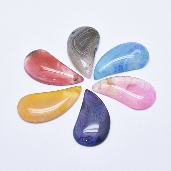 PandaHall Natural Agate Pendants, Dyed, teardrop, Mixed Color, 46~50x24~26x5~7mm, Hole: 1.5~2mm Natural Agate Teardrop Multicolor
PandaHall Natural Agate Pendants, Dyed, teardrop, Mixed Color, 46~50x24~26x5~7mm, Hole: 1.5~2mm Natural Agate Teardrop Multicolor