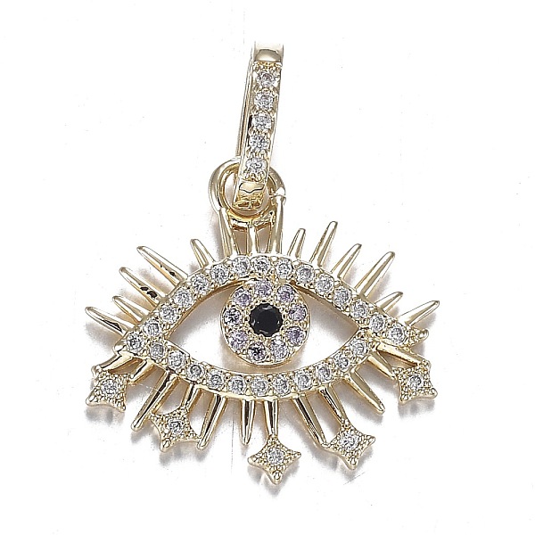 PandaHall Brass Micro Clear & Black, Cubic Zirconia Pendants, Long-Lasting Plated, Horse Eye, Real 18K Gold Plated, 19x20.5x2mm, Hole: 3.5mm...
PandaHall Brass Micro Clear & Black, Cubic Zirconia Pendants, Long-Lasting Plated, Horse Eye, Real 18K Gold Plated, 19x20.5x2mm, Hole: 3.5mm...