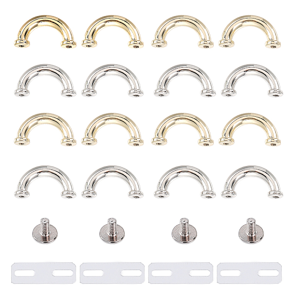 PandaHall CHGCRAFT 16 Sets 4 Style Alloy U Shape Rings Clasps, with Iron Screws, for Bag Replacement Accessories, Platinum & Light Gold...
PandaHall CHGCRAFT 16 Sets 4 Style Alloy U Shape Rings Clasps, with Iron Screws, for Bag Replacement Accessories, Platinum & Light Gold...