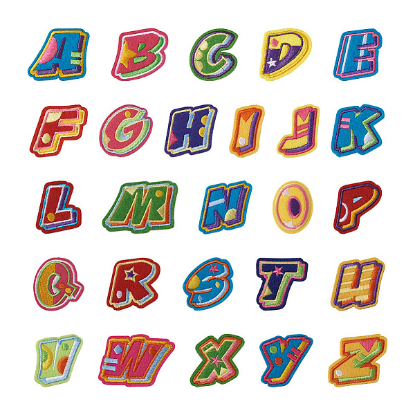 PandaHall Sew on Computerized Embroidery Polyester Clothing Patches, Appliques, Alphabet, Mixed Color, 30.5~42x19.5~45.5x1.5mm, 26pcs/set..., Multicolor
PandaHall Sew on Computerized Embroidery Polyester Clothing Patches, Appliques, Alphabet, Mixed Color, 30.5~42x19.5~45.5x1.5mm, 26pcs/set..., Multicolor
