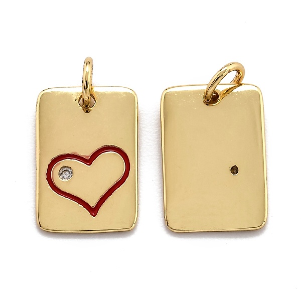PandaHall Brass Enamel Cubic Zirconia Pendants, Long-Lasting Plated, Rectangle, Real 18K Gold Plated, Red, 15x10x1.5mm, Hole: 3.6mm...
PandaHall Brass Enamel Cubic Zirconia Pendants, Long-Lasting Plated, Rectangle, Real 18K Gold Plated, Red, 15x10x1.5mm, Hole: 3.6mm...