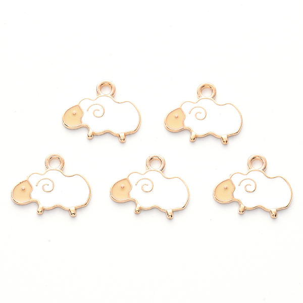 PandaHall Alloy Enamel Pendants, Cadmium Free & Lead Free, Light Gold, Sheep, White, 19x15x1mm, Hole: 2mm Alloy+Enamel Sheep White
PandaHall Alloy Enamel Pendants, Cadmium Free & Lead Free, Light Gold, Sheep, White, 19x15x1mm, Hole: 2mm Alloy+Enamel Sheep White