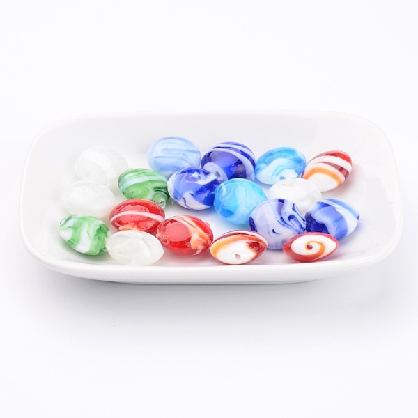PandaHall Handmade Lampwork Beads, Flat Round, Mixed Color, 16mm in diameter, hole: 2mm Lampwork Flat Round Multicolor
PandaHall Handmade Lampwork Beads, Flat Round, Mixed Color, 16mm in diameter, hole: 2mm Lampwork Flat Round Multicolor