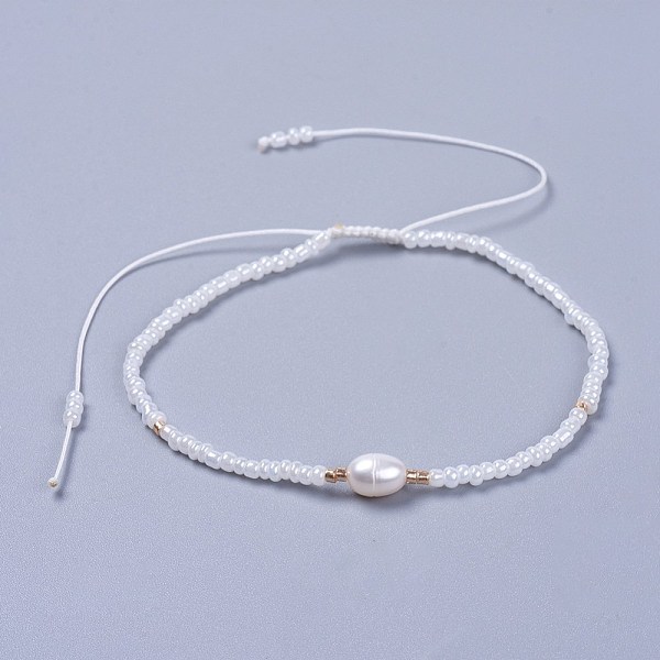 PandaHall Adjustable Nylon Thread Braided Beads Bracelets, with Glass Seed Beads and Grade A Natural Freshwater Pearls, White, 2-1/8 inch...
PandaHall Adjustable Nylon Thread Braided Beads Bracelets, with Glass Seed Beads and Grade A Natural Freshwater Pearls, White, 2-1/8 inch...
