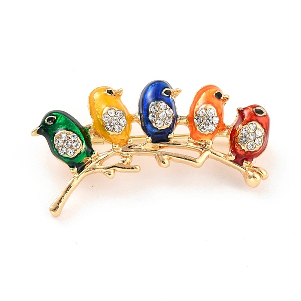 PandaHall Birds with Branch Alloy Rhinestone Brooch, Exquisite Lapel Pin for Girl Women, Golden, Colorful, 20x37.5x4mm, Pin: 0.8mm...
PandaHall Birds with Branch Alloy Rhinestone Brooch, Exquisite Lapel Pin for Girl Women, Golden, Colorful, 20x37.5x4mm, Pin: 0.8mm...