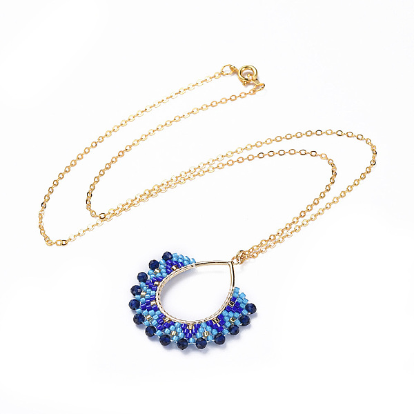 PandaHall Japanese Seed Beads Pendant Necklaces, with Brass Chain and 304 Stainless Steel Open Jump Rings, teardrop, Blue, 18 inch(45.8cm)...
PandaHall Japanese Seed Beads Pendant Necklaces, with Brass Chain and 304 Stainless Steel Open Jump Rings, teardrop, Blue, 18 inch(45.8cm)...