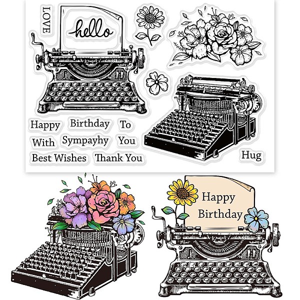 PandaHall GLOBLELAND Retro Flower Typewriter Clear Stamps Vintage Birthday Silicone Clear Stamp Seals for Cards Making DIY Scrapbooking...
PandaHall GLOBLELAND Retro Flower Typewriter Clear Stamps Vintage Birthday Silicone Clear Stamp Seals for Cards Making DIY Scrapbooking...