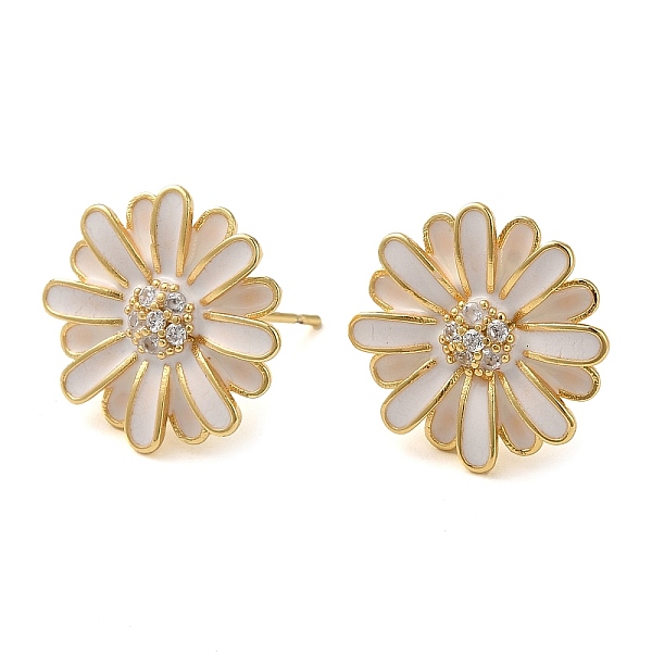 PandaHall Brass Micro Pave Cubic Zirconia Stud Earrings, April Daisy Enamel Stud Earring for Women, Long-Lasting Plated, Golden, 17mm Cubic...
PandaHall Brass Micro Pave Cubic Zirconia Stud Earrings, April Daisy Enamel Stud Earring for Women, Long-Lasting Plated, Golden, 17mm Cubic...