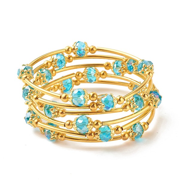 PandaHall Bling Glass Beaded Wrap Bracelet, Layered Wrap Bracelet for Women, Golden, Cyan, Inner Diameter: 2-1/8 inch(5.45cm) Glass Cyan
PandaHall Bling Glass Beaded Wrap Bracelet, Layered Wrap Bracelet for Women, Golden, Cyan, Inner Diameter: 2-1/8 inch(5.45cm) Glass Cyan