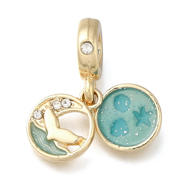 PandaHall Rack Plating Alloy Enamel European Dangle Charms, Summer Whale Tail Large Hole Pendants with Crystal Rhinestone, Golden, 24.5mm..., Green
PandaHall Rack Plating Alloy Enamel European Dangle Charms, Summer Whale Tail Large Hole Pendants with Crystal Rhinestone, Golden, 24.5mm..., Green