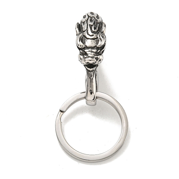 PandaHall Tibetan Style 316 Surgical Stainless Steel Fittings with 304 Stainless Steel Key Ring, Dragon, Antique Silver, 60mm 316 Surgical...
PandaHall Tibetan Style 316 Surgical Stainless Steel Fittings with 304 Stainless Steel Key Ring, Dragon, Antique Silver, 60mm 316 Surgical...