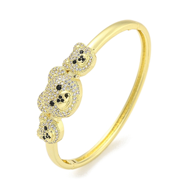 PandaHall Bear Brass Micro Pave Clear & Black Cubic Zirconia Hinged Bangles for Women, Real 18K Gold Plated, Inner Diameter: 2 x 2-1/8 inch...
PandaHall Bear Brass Micro Pave Clear & Black Cubic Zirconia Hinged Bangles for Women, Real 18K Gold Plated, Inner Diameter: 2 x 2-1/8 inch...
