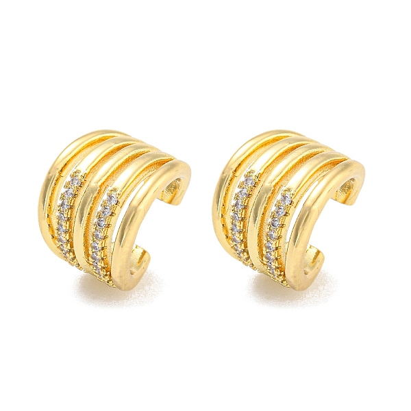 PandaHall Rack Plating Brass with Clear Cubic Zirconia Multi Lines Cuff Earrings, Long-Lasting Plated, Lead Free & Cadmium Free, Real 18K...
PandaHall Rack Plating Brass with Clear Cubic Zirconia Multi Lines Cuff Earrings, Long-Lasting Plated, Lead Free & Cadmium Free, Real 18K...