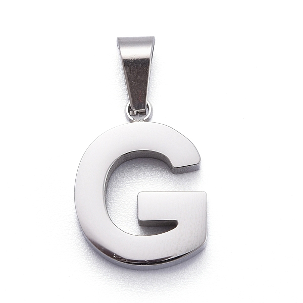 PandaHall 304 Stainless Steel Letter Pendants, Manual Polishing, Alphabet, Stainless Steel Color, Letter.G, 18x13.5x4mm, Hole: 6x3mm 304...
PandaHall 304 Stainless Steel Letter Pendants, Manual Polishing, Alphabet, Stainless Steel Color, Letter.G, 18x13.5x4mm, Hole: 6x3mm 304...