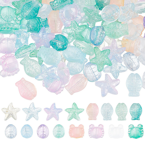 PandaHall ARRICRAFT 128PCS 4 Colors 4 Style Ocean Theme Transparent Spray Painted Glass Beads, Mixed Shapes, Mixed Color..., Multicolor
PandaHall ARRICRAFT 128PCS 4 Colors 4 Style Ocean Theme Transparent Spray Painted Glass Beads, Mixed Shapes, Mixed Color..., Multicolor