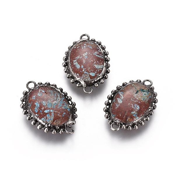 PandaHall Synthetic Turquoise Links connectors, with Brass Findings, Oval, Antique Silver, 35~37x23.5~25.5x7~8.5mm, Hole: 3mm Synthetic...
PandaHall Synthetic Turquoise Links connectors, with Brass Findings, Oval, Antique Silver, 35~37x23.5~25.5x7~8.5mm, Hole: 3mm Synthetic...
