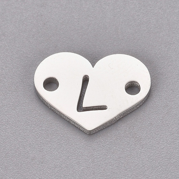 PandaHall 304 Stainless Steel Links, Heart with Letter, Stainless Steel Color, Letter.L, 9x12x1mm, Hole: 1.2mm 304 Stainless Steel Heart
PandaHall 304 Stainless Steel Links, Heart with Letter, Stainless Steel Color, Letter.L, 9x12x1mm, Hole: 1.2mm 304 Stainless Steel Heart