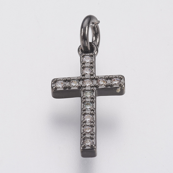 PandaHall Brass Micro Pave Cubic Zirconia Pendants, Lead Free & Cadmium Free, Cross, Gunmetal, 16x8.5x2mm, Hole: 2.5mm Brass+Cubic Zirconia...
PandaHall Brass Micro Pave Cubic Zirconia Pendants, Lead Free & Cadmium Free, Cross, Gunmetal, 16x8.5x2mm, Hole: 2.5mm Brass+Cubic Zirconia...