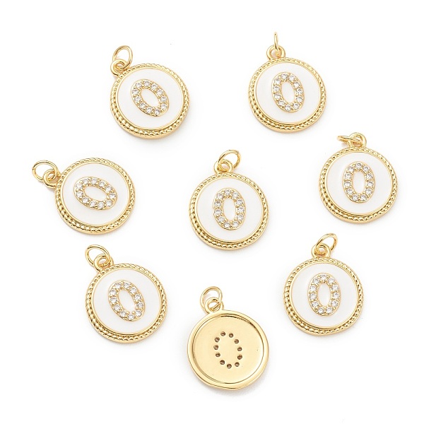 PandaHall Brass Micro Pave Clear Cubic Zirconia Charms, Long-Lasting Plated, with Jump Rings and White Enamel, Flat Round with Number, Real...
PandaHall Brass Micro Pave Clear Cubic Zirconia Charms, Long-Lasting Plated, with Jump Rings and White Enamel, Flat Round with Number, Real...