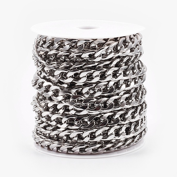 PandaHall 304 Stainless Steel Cuban Link Chains, Chunky Curb Chains, Unwelded, with Spool, Stainless Steel Color, 11x7.5x2mm, about 32.8...
PandaHall 304 Stainless Steel Cuban Link Chains, Chunky Curb Chains, Unwelded, with Spool, Stainless Steel Color, 11x7.5x2mm, about 32.8...