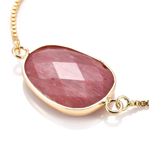 PandaHall Adjustable Brass Bolo Bracelets, Slider Bracelets, with Cubic Zirconia and Natural Rhodochrosite Links, Oval, Golden, Inner...
PandaHall Adjustable Brass Bolo Bracelets, Slider Bracelets, with Cubic Zirconia and Natural Rhodochrosite Links, Oval, Golden, Inner...