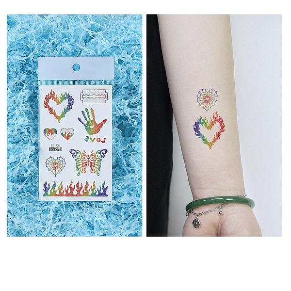 PandaHall Pride Rainbow Flag Removable Temporary Tattoos Paper Stickers, Butterfly, 12x7.5cm Paper Butterfly
PandaHall Pride Rainbow Flag Removable Temporary Tattoos Paper Stickers, Butterfly, 12x7.5cm Paper Butterfly