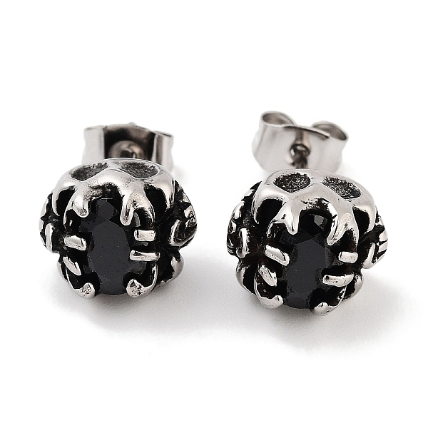 PandaHall Halloween Skull 316 Surgical Stainless Steel Pave Black Cubic Zirconia Stud Earrings for Women Men, Antique Silver, 10.5x8.5mm 316...
PandaHall Halloween Skull 316 Surgical Stainless Steel Pave Black Cubic Zirconia Stud Earrings for Women Men, Antique Silver, 10.5x8.5mm 316...
