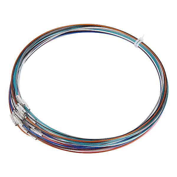PandaHall UNICRAFTALE 64pcs Stainless Steel Wire Necklace Cord Mixed Color Wire Necklace with Brass Screw Clasp Metal Material Wire Necklace..., Multicolor
PandaHall UNICRAFTALE 64pcs Stainless Steel Wire Necklace Cord Mixed Color Wire Necklace with Brass Screw Clasp Metal Material Wire Necklace..., Multicolor