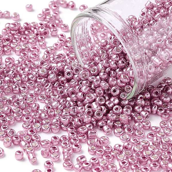 PandaHall 12/0 Glass Seed Beads, Metallic Colours Style, Round, Orchid, 12/0, 2mm, Hole: 1mm, about 6666pcs/100g Glass Purple
PandaHall 12/0 Glass Seed Beads, Metallic Colours Style, Round, Orchid, 12/0, 2mm, Hole: 1mm, about 6666pcs/100g Glass Purple