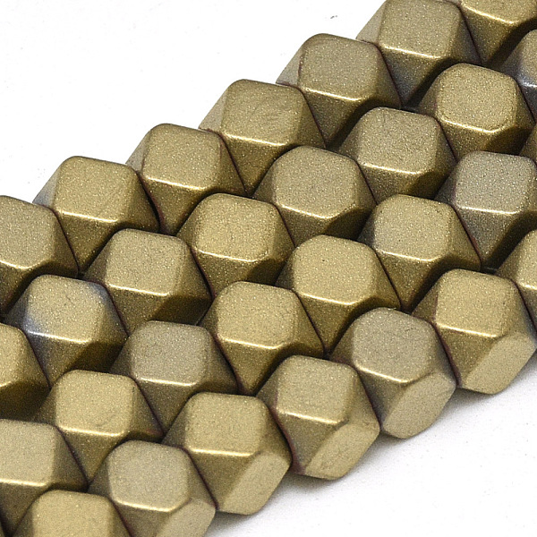 PandaHall Electroplate Non-magnetic Synthetic Hematite Beads Strands, Matte Style, Polygon, Light Gold Plated, 4x4x4mm, Hole: 2mm, about...
PandaHall Electroplate Non-magnetic Synthetic Hematite Beads Strands, Matte Style, Polygon, Light Gold Plated, 4x4x4mm, Hole: 2mm, about...