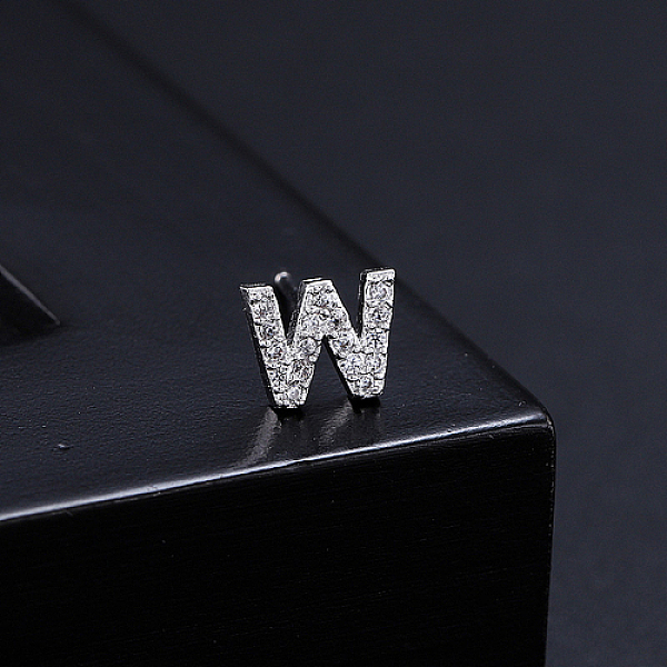 PandaHall Platinum Brass Micro Pave Cubic Zirconia Stud Earrings, Initial Letter, Letter W, No Size Cubic Zirconia Letter W Clear
PandaHall Platinum Brass Micro Pave Cubic Zirconia Stud Earrings, Initial Letter, Letter W, No Size Cubic Zirconia Letter W Clear