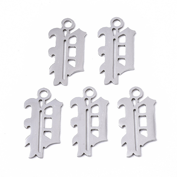 PandaHall 201 Stainless Steel Pendants, Laser Cut, Old English, Alphabet, Stainless Steel Color, Letter.P, 21x11x1mm, Hole: 2mm 201...
PandaHall 201 Stainless Steel Pendants, Laser Cut, Old English, Alphabet, Stainless Steel Color, Letter.P, 21x11x1mm, Hole: 2mm 201...