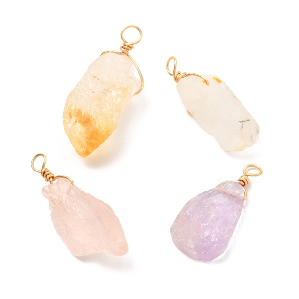 PandaHall Natural Mixed Gemstone Pendants, with Real 18K Gold Plated Eco-Friendly Copper Wire, Nuggets, 21~41.5x7.5~15x4.5~14mm, Hole...
PandaHall Natural Mixed Gemstone Pendants, with Real 18K Gold Plated Eco-Friendly Copper Wire, Nuggets, 21~41.5x7.5~15x4.5~14mm, Hole...