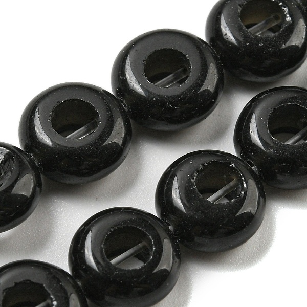 PandaHall Natural Black Stone Beads Strands, Rondelle, 10~10.5x4~4.5mm, Hole: 1.2mm, about 20pcs/strand, 7.95''(20.2cm) Black Stone Rondelle
PandaHall Natural Black Stone Beads Strands, Rondelle, 10~10.5x4~4.5mm, Hole: 1.2mm, about 20pcs/strand, 7.95''(20.2cm) Black Stone Rondelle