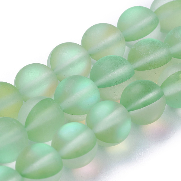 PandaHall Synthetic Moonstone Beads Strands, Holographic Beads, Half AB Color Plated, Frosted, Round, Pale Green, 6mm, Hole: 1mm, about...
PandaHall Synthetic Moonstone Beads Strands, Holographic Beads, Half AB Color Plated, Frosted, Round, Pale Green, 6mm, Hole: 1mm, about...