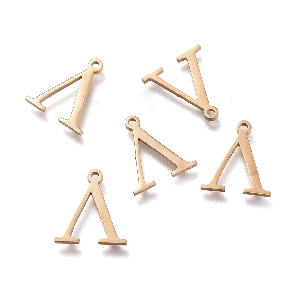 PandaHall 304 Stainless Steel Charms, Greek Alphabet, Golden, Letter.L, 14x12x1mm, Hole: 1.2mm 304 Stainless Steel Letter L
PandaHall 304 Stainless Steel Charms, Greek Alphabet, Golden, Letter.L, 14x12x1mm, Hole: 1.2mm 304 Stainless Steel Letter L