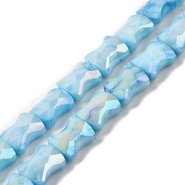 PandaHall Electroplate Glass Beads Strands, Rainbow Plated, Faceted, Bamboo, Light Sky Blue, 11x8.5x5.5mm, Hole: 1.4mm, about 40pcs/strand...
PandaHall Electroplate Glass Beads Strands, Rainbow Plated, Faceted, Bamboo, Light Sky Blue, 11x8.5x5.5mm, Hole: 1.4mm, about 40pcs/strand...